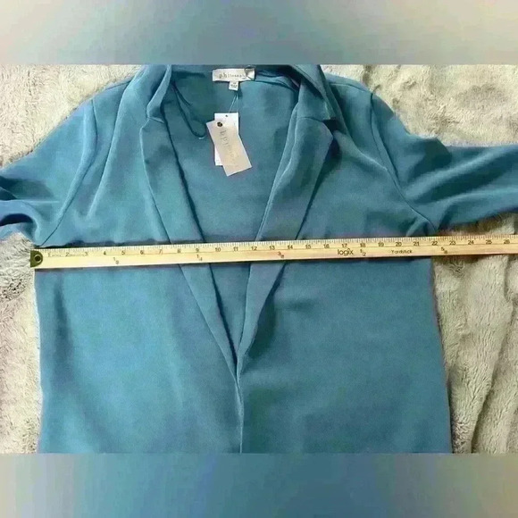Philosophy Open Cardigan Sz 12 Blue Light weight NWT business casual Officewear - Picture 9 of 11